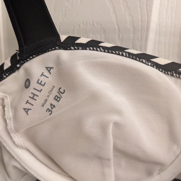 Tankini black and white stripes Athleta - Picture 3 of 3